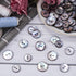 Pearl Button 45pcs, Gray Genuine Mother of Pearl Shell Buttons Set for Sewing Clothes Blazer Suits Shirts- 15mm/18mm/20mm 2 Holes...