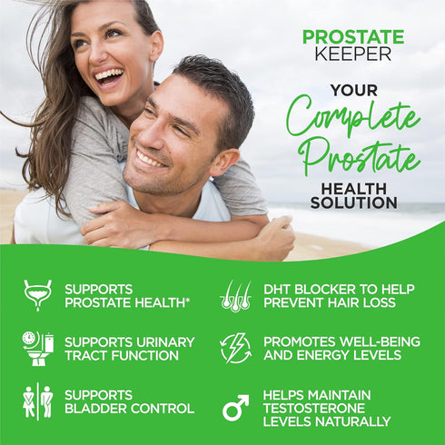 Prostate Support Supplement for Men with Saw Palmetto, Pygeum Bark, Pumpkin Seed and Zinc, Urinary Tract Health and Hair Growth, DHT Blocker and B...
