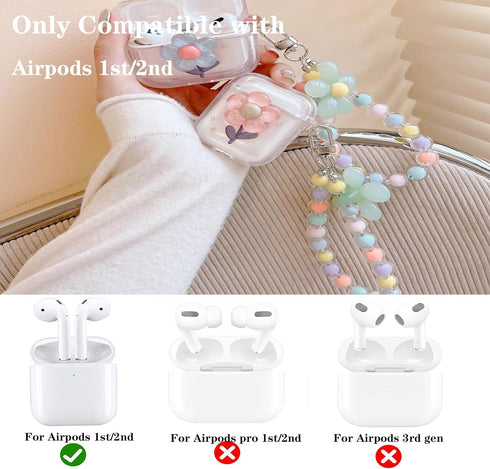 Compatible with Airpods Case with Cleaning Kit, Cute 3D Love Shape Airpods Protective Skin Airpod Case Cover Airpod 2 Case for Girl Women Compatib...