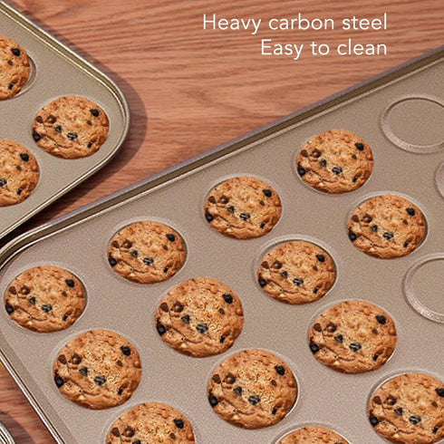 Pssopp Muffin Top Pan, Carbon Steel Muffin Baking Cupcake Tin Bakeware Accessories for Yorkshire Pudding Pies Cupcakes Muffin (15 Hole)...
