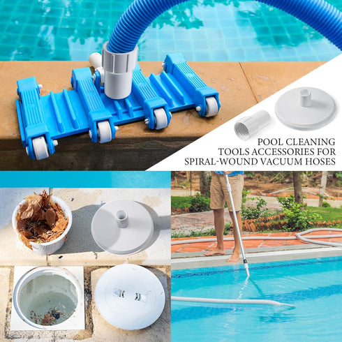 Tuanse Pool Skimmer Vac Plate and 1-1/2 Inch Pool Spiral Wound Vacuum Hose Cuff Compatible with Skimmer SP1106, Hayward Swimming Pool Skimmer Bask...