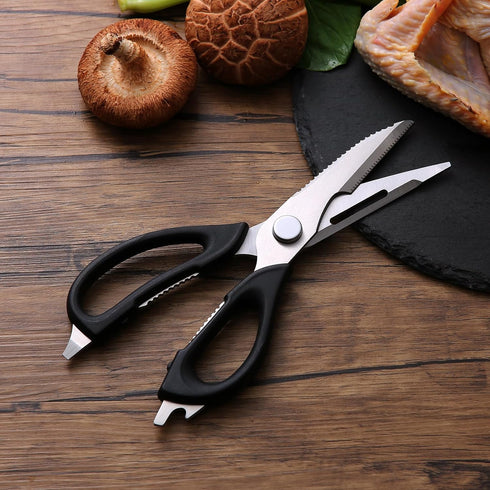 Kitchen Scissors All Purpose for Food, Kitchen Shears Come Apart Dishwasher Safe with Comfort Grip, Ultra Sharp Food Cooking Scissors for Chicken,...