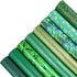 8 Pieces 8x12 Inch Faux Leather Sheets Green Fine Chunky Glitter Metallic Litchi Skin Texture Mermaid Scale Daisy Snake Texture Leather for Bows E...