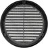 Vent Systems 6'' Inch Black Soffit Vent Cover - Pack of 5 - Round Air Vent Louver - Grille Cover - Built-in Insect Screen - HVAC Vents for Bathroo...