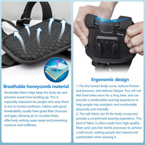 Suptig Chest Mount, Adjustable Chest Strap, Breathable Material for Gopro Hero 12 Hero 11 Hero 10 Hero 9 Hero 8 Hero 7 Hero 5 Hero 4 Hero 3, AKASO...