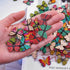 200Pcs Wooden Butterfly Buttons Bulk - 1 Inch Decorative Butterfly Buttons with 2 Holes for Craft DIY Sewing...