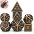 UDIXI 10mm Mini Metal DND Dice Set, 7-Die Small Metal Dice Portable Tiny Polyhedral RPG Dice for D&D Dungeons and Dragons Role Playing Games (Copp...