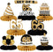 LINGTEER Happy 65th Birthday Table Honeycomb Centerpieces Cheers to 65th Birthday 65 Years Old Party Table Decorations Gift Sign....