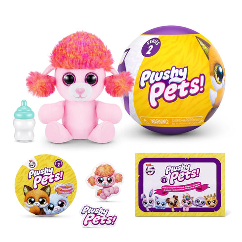 5 Surprise Plushy Pets Series 2 (3 Pack) by ZURU, Collectible Mystery Capsule, Plushy, Pet Adoption, Toy for Girls, Kids, Teens...