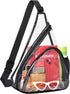 MAY TREE Clear Bag for Stadium Events, Clear Backpack for Concert Stadium Festival Sport Work Sling Bag with Heavy Duty Material - Black...
