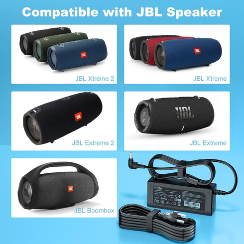 19V 3.42A AC Adapter Charger Replacement for JBL Xtreme Xtreme 2 Xtreme Portable Extreme Extreme 2 JBL Boombox Portable Wireless Speaker JBL Speak...