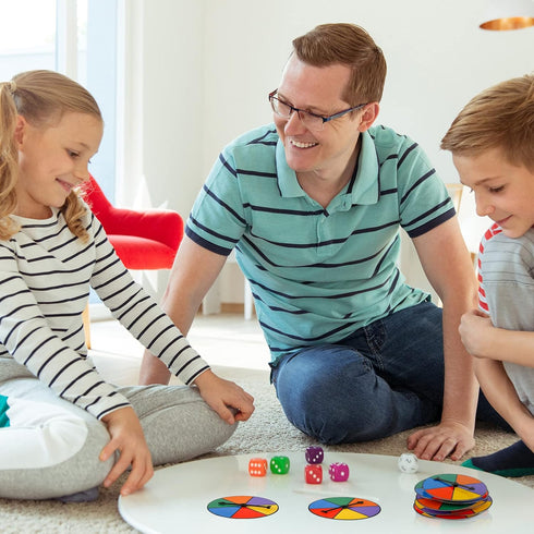 Sotiff Game Spinner Rainbow Color Game Spinners Erasable Game Spinner Board with Plastic Rotating Arrows Math Classroom Supplies for Kids Classroo...