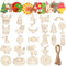 150 Pcs Wood Cutouts Ornaments for Crafts Wooden DIY Painting Kits for Kids Craft and Art Supplies Party Birthday Gift Favors Boys Girls Wooden Or...