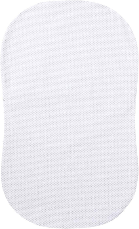 HALO BassiNest Fitted Sheet – 100% Cotton, Soft and Breathable Bassinet Sheet for Babies, 30” x 16” Pre-Shrunk Sheet, Grey Pin Dot...