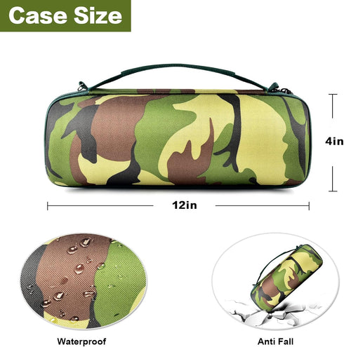 Hard Travel Case for JBL Charge 4/ Charge 5 Waterproof Bluetooth Speaker. Carrying Storage Bag Fits Charger and USB Cable - Squad Camo (Case Only)...