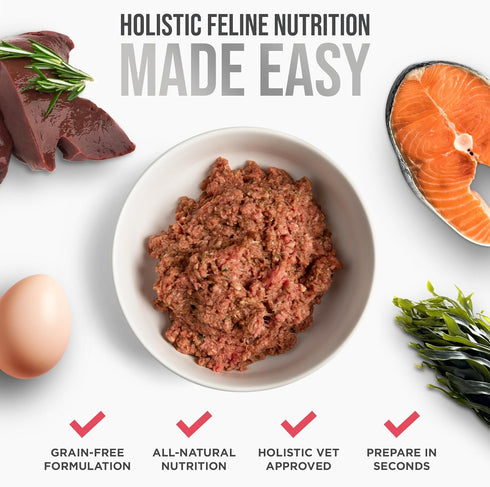 Know Better for Cats – Beef Recipe, RAW Cat Food Premix/Supplement for Making Homemade Cat Food, All Natural, Holistic Veterinarian Approved, Grai...