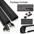 Cable Management Under Desk (31.5in J Channel 2x15.7in) Self Adhesive Cable Raceways Cable Channel, Easy to Install Cord Cover Cable Hider Desk Co...