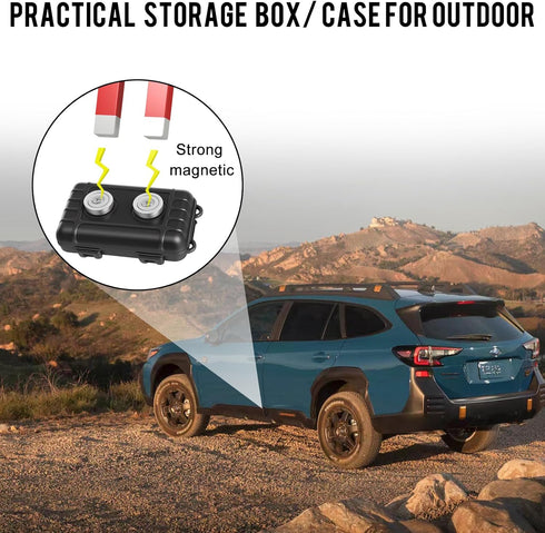 Magnetic Key Holder Under Car, Hide A Key Outdoor/Under Car, Waterproof Magnetic Key Hider Outdoor?1 Pack?...