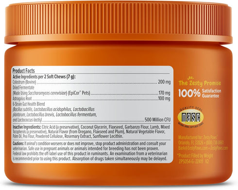 Zesty Paws Dog Allergy Relief - Anti Itch Supplement - Omega 3 Probiotics for Dogs - Digestive Health - Soft Chews for Skin & Seasonal Allergies -...