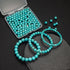 100Pcs Natural Stone Beads 8mm Turquoise Round Gemstone Loose Beads with Elastic Bracelet String for Bracelets Necklace Jewelry Making...