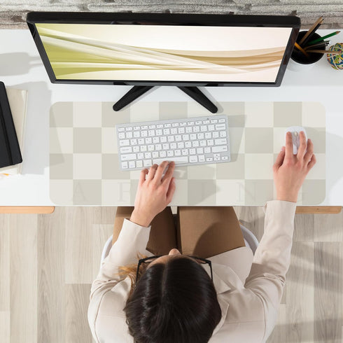 Non-Slip Desk mat, Leather desk mat, Waterproof PU Leather Desk pad Protector, Large Mouse pad, Easy Clean Laptop Desk Writing Mat for Work/Home/D...