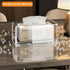 Cq acrylic Tissue Box Holder,Clear Tissue Box Cover Rectangle for Kleenex Tissue Cube Box,Napkin,Facial Tissue Dispenser Box Case for Countertop,B...