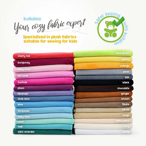 Short Pile Plush Fabric for Sewing/Minky for plushies & Many More ? 39.5x29.5 inch ? Pile Length 1/16 inch (1.5 mm) ? Brown...