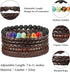 FIBO STEEL 31 Pcs Braided Leather Bracelets for Men Women Wooden Beads Cool Hemp Tribal Wristbands Cuff Punk Multilayered Bracelets...