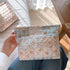 Floral Makeup Bag Large Cotton Quilted Cosmetic Makeup Bag Organizer, Aesthetic Portable Pouch Purse Toiletry Bag for Women Girls Travel accessori...