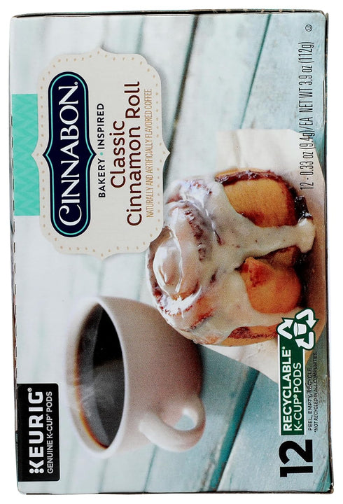 Cinnabon Classic Cinnamon Roll Keurig Single-Serve K-Cup Pods, Light Roast Coffee, 12 Count (Pack of 1)...