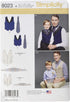 Simplicity Creative Patterns Cummerbund and Ascot Boys' and Men's Vest and Bow-Tie...
