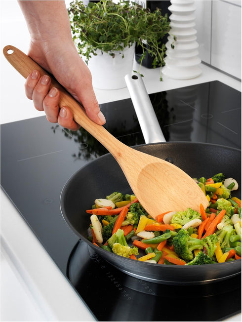 IKEA RÖRT Kitchen Tool Set of 3. Round Spoon, Square Spoon and Fork. Beach Wood...