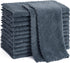 Homaxy 12 Pack Kitchen Dish Cloths (10 x 10 Inches, Dark Grey), Super Soft and Absorbent Coral Velvet Dish Towels, Nonstick Oil Fast Drying Microf...