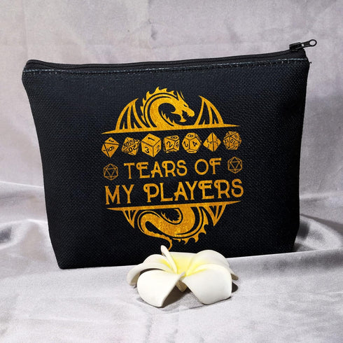 BDPWSS Tears Of My Players Funny RPG Gamer Cosmetic Bag d20 Dice Gift (tears of players bl)...