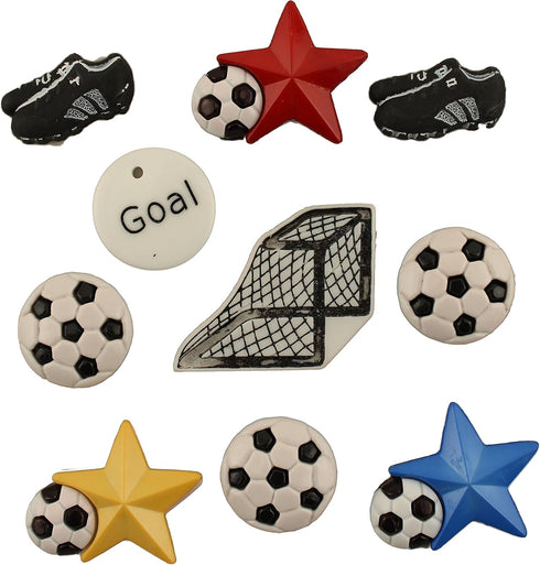 Buttons Galore 50+ Assorted Sports Buttons for Sewing & Crafts - Set of 6 Button Packs...