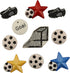 Buttons Galore 50+ Assorted Sports Buttons for Sewing & Crafts - Set of 6 Button Packs...