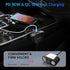 BESTEK Cigarette Lighter Splitter Adapter - 150W Car Charger Adapter with 2-Socket Dual 12v Splitter QC3.0 DC Cigarette Outlet and USB-C PD30W Car...