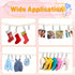 2pcs Stuffed Animal Storage Chain - Boho Stuffed Animal Hammock with 40pcs Metal Clips, Stuff Animal Organizer Hanging Storage for Kids Bedroom Wa...