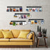 Picture Frames Collage Wall Decor, 6 Pcs Black Felt Lightweight Bulletin Board Strips, Photo Wall Collage Kit with 30 Clips for Photo Display, Not...