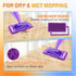 6 Pack Wet Jet Pads Refills for Swiffer WetJet, Washable Reusable Mop Pads for Hardwood Floor Cleaning, Purple(Mop is Not Included)...