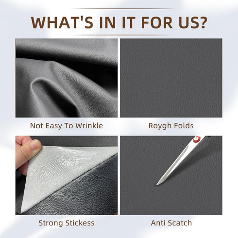CHEIGHY Leather Repair Kit, Self Adhesive Leather Repair Patch for Furniture 8.2X11 inch Vinyl Repair Kit for Couches Car Seats, Sofa, Office Chai...
