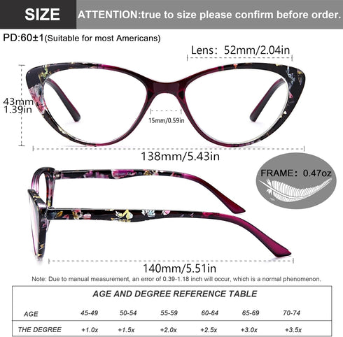 Cat Eye Blue Light Blocking Glasses for Womens - 2 Pairs Lightweight Blue Screen Computer Eyeglasses Anti Glare Glasses...
