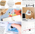 200 Pieces Push Pins Thumb Tacks Black Push Pins for Cork Board, 5 Style for Bulletin Boards Wall Maps Pictures Office Home Supplies...