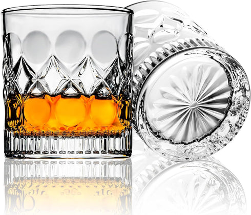 PARACITY Whiskey Glasses Set of 2,christmas gift, Old Fashioned Glasses, Rocks Glasses, Bourbon, Suitable for use in Bars, Parties, and Homes, The...