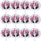 Blulu 20 Pcs Chinese Japanese Cherry Blossom Hand Fans handheld Paper Folding Fans for Wedding, Cherry Blossom Decor Japanese Room Decor, Birthday...