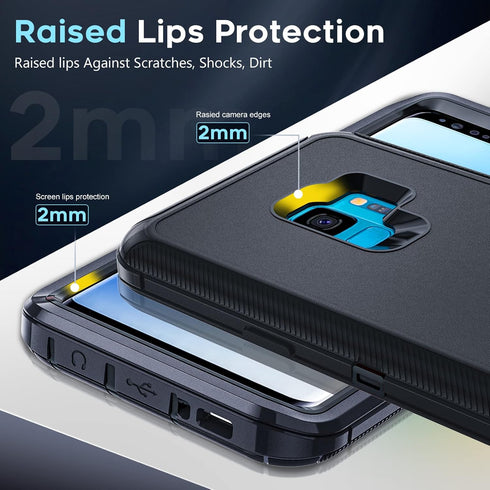 LeYi for Samsung Galaxy S9 Case: Samsung S9 Case, 3 in 1 Full Body Shockproof Rubber Dustproof Defender Protection Protection Case Samsung Galaxy ...