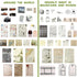 120 Pieces Vintage Scrapbooking Stickers DIY Journaling Scrapbook Adhesive Washi Paper Stamp Stickers Antique Retro Natural Collection Stickers Di...