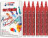 Red Acrylic Paint Marker Pens - 2-3mm Medium Tip, 6 Pack Permanent Red Water Based Paint Pen for DIY Projects, Paintings for Rock, Fabric, Wood, L...