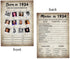 1934 Birthday Game Card Stock - 90th Birthday Party Game - Double-Sided Printed Birthday Card Stock With Answers, Perfect For Birthday Parties And...