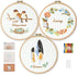 3 Piece Embroidery Kit,Beginner Crochet Kit with Embroidery Pattern Embroidery Hoop,Cross Stitch Kit,Adult Crochet Kit,Hand Embroidery Kit,Arts an...